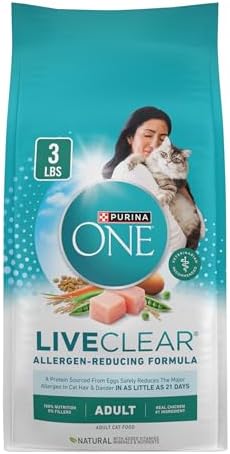 Purina ONE LiveClear Allergen-Reducing Cat Food Dry Formula with Real Chicken As The Number One Ingredient - 3 lb. Bag