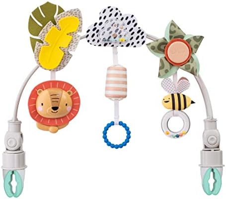 Taf Toys Savannah Adventures Arch | Activity Arch with Fascinating Toys, Stimulates Baby’s Senses & Motor Skills Development | Newborn Toys & Baby Toys 3-6 Months | Use on Strollers, Bassinets, Crib