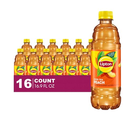 Lipton 16-Pack of Peach Iced Black Tea Plastic Bottle 16.9 fl oz