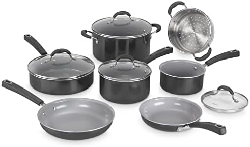 Cuisinart 11-Piece Nonstick Cookware Set, Ceramica XT, Black, 54C-11BK