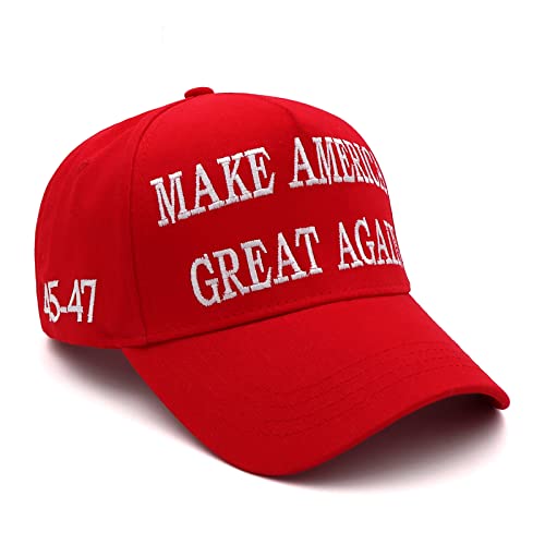 Trump Hat MAGA Hat Trump Merchandise Make America Great Again hat Donald Trump Slogan with USA Flag Embroidery Adjustable Baseball Cap