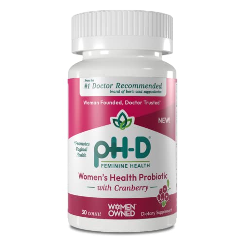 pH-D Feminine Health - Women's Health Probiotic with Prebiotic Blend, Cranberry Fruit Extract - Oral Supplement - 30 Count