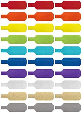 Wrap-It Storage - Cable Labels, Medium, Multi-Color (30-Pack) Write On Cord Labels, Wire Labels, Cable Tags and Wire Tags for Cable Management and Identification