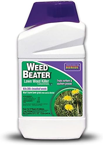 Bonide Weed Beater Lawn Weed Killer, 32 oz Concentrate, Fast-Acting Formula Kills Broadleaf Weeds Without Harming Lawn
