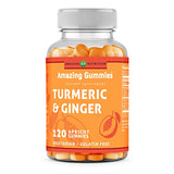 Amazing Formulas Turmeric Curcumin 270 Mg with Ginger Supplement | 12 Mg Per Serving | 120 Gummies | Apricot Flavor | Non-GMO | Gluten-Free | Made in USA