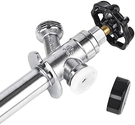 EFIELD 10-inch Anti-Siphon Frost Free Sillcock 1/2 inch Push Fit X 3/4 inch Hose Bibb, Chrome Plated Brass Body (10-inch)