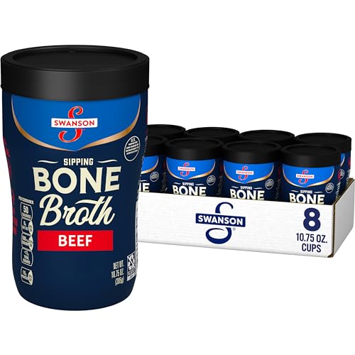 Swanson Sipping Bone Broth, Beef Bone Broth, 10.75 OZ Cup