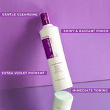 Fanola Purple Anti-Yellow Shampoo for Blonde, Gray, Silver, and Highlighted Hair - Removes Brassiness and Yellow Tones