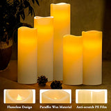 OSHINE Flameless Candles with Remote, Battery Operated Candles with 24H Timer, 5 Pack Led Candles Flickering Realistic, Battery Candles Christmas Gifts, Electric Candle for Home Wedding Holiday Decor