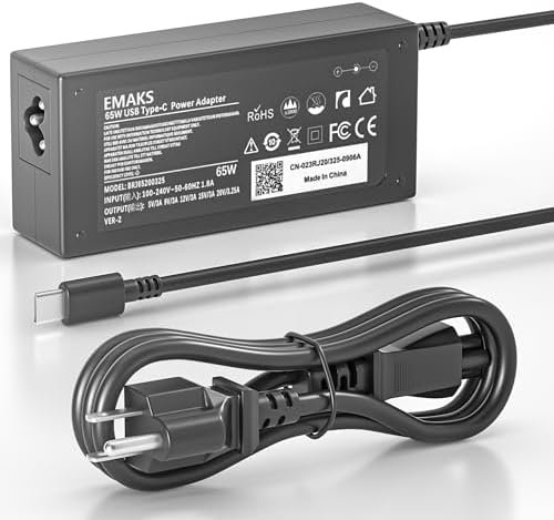 65W Type USB C Chromebook Charger USBC Laptop Power Supply Adapter SM45CL SM65CL-01 ‎SK90200325