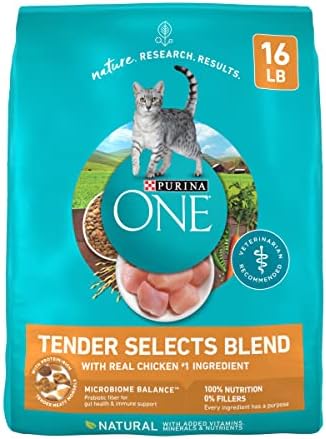 Purina ONE Natural Dry Cat Food, Tender Selects Blend With Real Chicken - 16 Lb. Bag