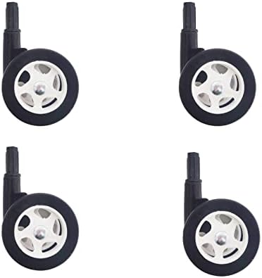 Baby Walker Wheels Replacement - Set of 4, Plastic Rubber Wheels, Universal (A-Black)