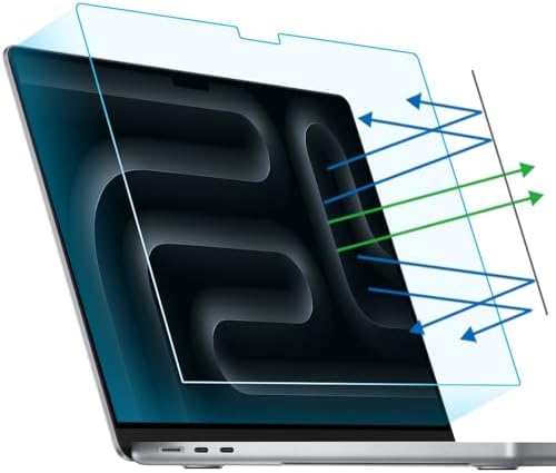 F FORITO 2-Pack Anti Blue Light Laptop Matte Screen Protector Compatible with 2023 MacBook Pro 16 inch M3 /M3 Pro /M3 Max Model A2991, Anti Glare Anti Reflection & Reduce Eye Strain
