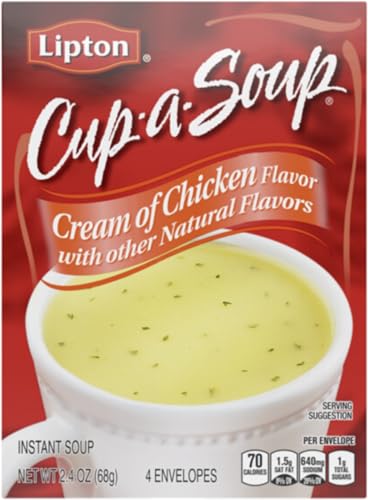 Lipton Cup-A-Soup, Cream of Chicken 4 pack (Pack of 4)