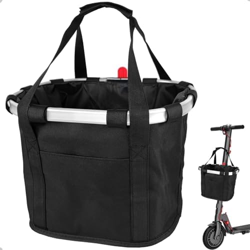 Removable Knee Scooter Basket Accessory with Handle, Upgrade Quick Release Cloth Electric Scooter Basket Front, Fits Most Knee Scooter Walker Models and Scooter