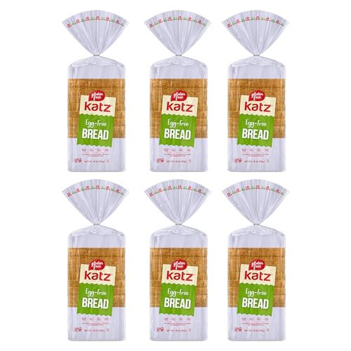 Katz Gluten Free Egg Free Bread | Dairy, Nut, Soy and Gluten Free | Kosher (6 Packs of 1 Sliced Loaf, 18 Ounce Each)