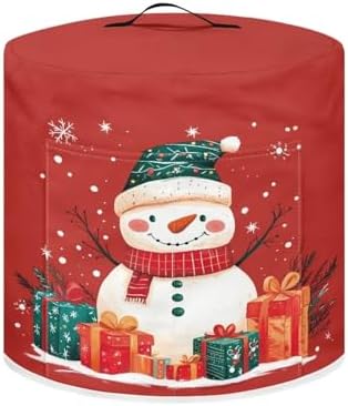 Air Fryer Cover Dust Cover Cute Snowman Appliance Handle Covers Washable for 6 Quart Instant Pot Christmas Rice Cooker Cover for Small Electric Appliance(Red)