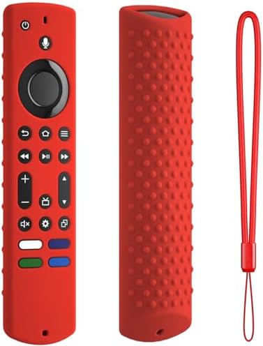 Silicone Remote Cover for Fire TV Stick 4K Max Streaming Device Released 2023/Toshiba/Insignia NS-RCFNA-21/Omni Series Smart TV Remote Fire TV 4k Max 2nd Gen Remote Case Cover(Red)