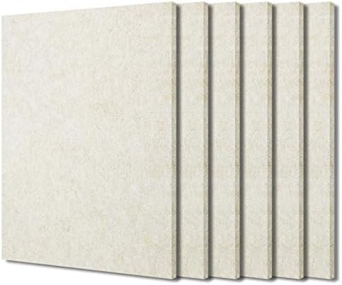 BXI Sound Absorber - 16 X 12 X 3/8 Inches 6 Pack High Density Acoustic Absorption Panel, Sound Absorbing Panels Reduce Echo Reverb, Tackable Acoustic Panels for Wall and Ceiling Acoustic Treatment