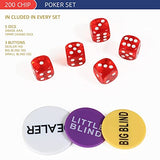 LUOBAO Poker Chips Set for Texas Holdem,Blackjack, Tournaments with Aluminum Case,2 Decks of Cards, Dealer, Small Blind, Big Blind Buttons and 5 Dice,11.5 Gram