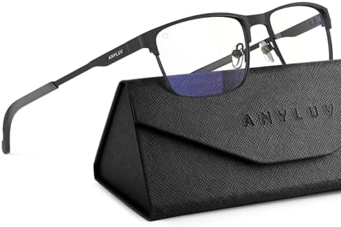 ANYLUV Blue Light Glasses for Men/Women, Lightweight Blue Light Blocking Glasses, Anti-Eye Strain Computer Glasses for Gaming