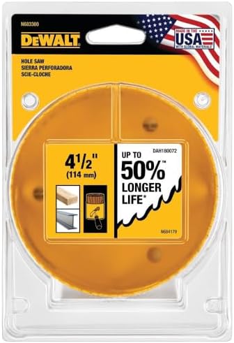 DEWALT DAH180072 4-1/2 (114MM) Hole Saw