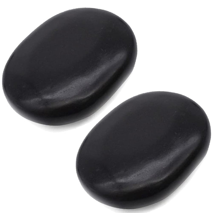 ActiveBliss Hot Stones - 2 Extra Large Massage Stones Set (4 in x 3.15 in) (Sacrum or Belly) for Professional or Home spa, Relaxing, Pain Relief, Healing