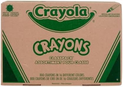 Crayola Bulk Crayon Classpack - 800ct (16 Colors), Back to School Supplies, Kids Crayons, Teacher Classroom Must Haves, 3+