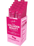 PINK Collagen Powder to Go | 20 Travel Packets | Unflavored Powder Type 1 & 3 | Gluten Free & Non-GMO Grass Fed Peptides
