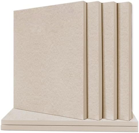 TroyStudio Thickened Acoustic Panels, 31.5 x 23.6 x 0.5 Inches Pack of 6 Felt Wall Decor Tile Sound Absorbing Board, Noise Reverb Echo Dampening Soundproof Padding for Door Music Recording Home Studio