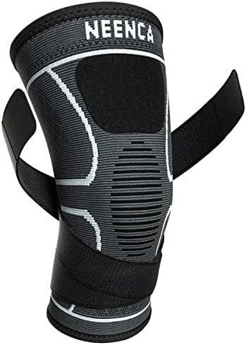 NEENCA Knee Braces for Knee Pain- 2 Pack Knee Sleeves for Pain Relief Set, Knee Compression Sleeves with Adjustable Straps for Best Fit, for Sports, Runner, Meniscus Tear, ACL, Arthritis, Joint Pain..