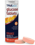 TRUEplus Glucose Tablets, Orange Flavor - 6X 10ct Tubes