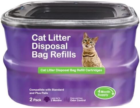 5-Star 2 Pack Cat Litter Refill Bags Compatible with Litter Cat Genie Standard, Plus and XL Pail Refills, Blue