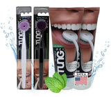 Tung Tongue Brush & Gel Kit | Tongue Cleaner for Adults | Tongue Scraper to Fight Bad Breath and Halitosis | Mouth Odor Eliminator | Fresh Mint | Made in America (Set of 2)