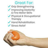 Vive Exercise Putty (6-Pack) - Therapeutic, Occupational and Therapy Tool - Thinking and Stress - Finger, Hand Grip Strength Exercises - Extra Soft, Soft, Medium, Firm Sensory Kit - Squeezable Ball