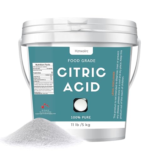 1.1Gallon (11lb) Citric Acid Powder Food Grade, Citric Acid for Cleaning, 100% Pure, Natural Preservative, Ideal for Cooking and Baking, Citric Acid for Bath Bombs and Canning