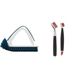 Unger 2-in-1 Grout and Corner Scrubber Brush Tool & OXO Good Grips Deep Clean Brush Set