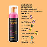 b.tan Darkest Self Tanner Mousse | No Sun Required - Darkest, Rejuvenating Self Tanning Treatment With Ceramides + Vitamin C, 1 Hour Sunless Tanner Mousse, No Fake Tan Smell, Cruelty Free, 6.7 Fl Oz