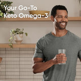 Sports Research Keto Omega Fish Oil with Wild Sockeye Salmon, Antarctic Krill Oil, Astaxanthin & Coconut MCT Oil - 1200mg of EPA & DHA per Serving | Keto Certified & Non-GMO Verified (120 Softgels)