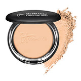 IT Cosmetics Medium Full-Coverage Anti-Aging Powder Foundation with Collagen & Hyaluronic Acid - 0.3 oz Compact