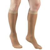 Truform Sheer Compression Stockings, 8-15 mmHg, Women's Knee High Length, 20 Denier, Beige, 2X-Large