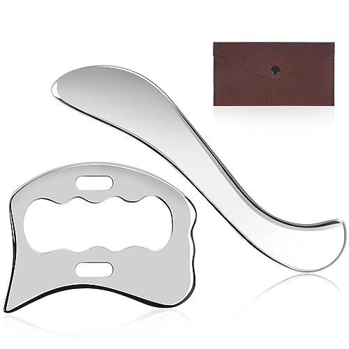 Rylpoint Guasha Massage Tool, Grade Stainless Steel Scraping Tool for Soft Tissue Scraping,Upgrade Massage Tool, Physical Therapy Stuff,Used for Back, Legs, Arms,Neck,Shoulder,Gua sha,Gua sha Tool
