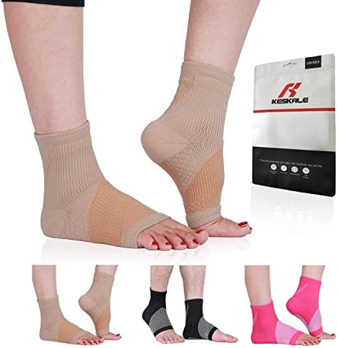 Compression Socks for Women & Men Open Toe (3 Pairs), Ankle Brace Compression Sleeve with Neuropathy, Foot Compression sleeve for Swelling, Pain & Plantar Fasciitis Relief (Multi, L)