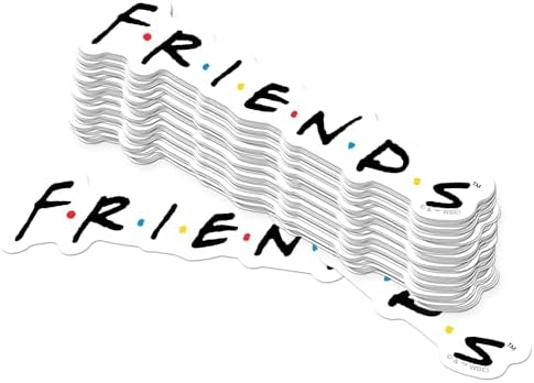 Friends Logo 50ct Vinyl Large Deluxe Sticker Pack Stacked – Stickers for Laptops, Water Bottles, Scrapbooking, Skateboards, Indoor/Outdoor – Officially Licensed