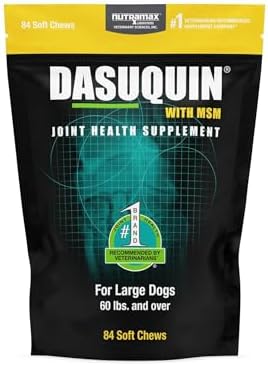 Nutramax Laboratories Dasuquin with MSM Joint Health Supplement for Large Dogs - With Glucosamine, MSM, Chondroitin, ASU, Boswellia Serrata Extract, and Green Tea Extract, 84 Soft Chews
