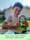 Dinosaur Lantern Nightlight Craft Kit, DIY Kits For Kids Crafts For Boys & Girls,Dinosaur Gifts For Boys Ages 3 4 5 6 7 8-12 Years And Up, Best Dinosaur Toy Birthday Art Set & Top Christmas Presents