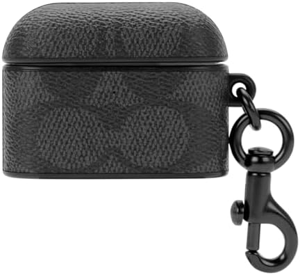 Coach Signature AirPods Pro Case - Compatible with AirPods Pro 2nd / 1st Generation - Signature Charcoal