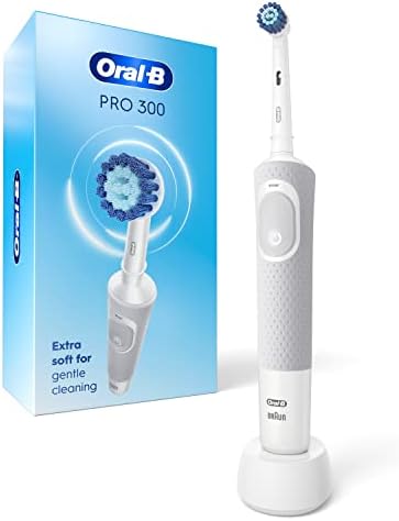 Oral-B MEUKPE Pro 300 Sensitive Clean Vitality Electric Toothbrush with (1) Brush Head, Rechargeable, White