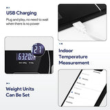 OOYY Digital Simple and Practical Body Fat Scale with Led Display, Bathroom Scale with Smartphone App (Black)