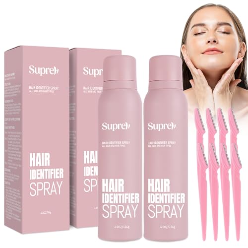 Hair Identifier Spray for Face Shaving: Dermaplane Spray and Razor Set (8.46 FL OZ)